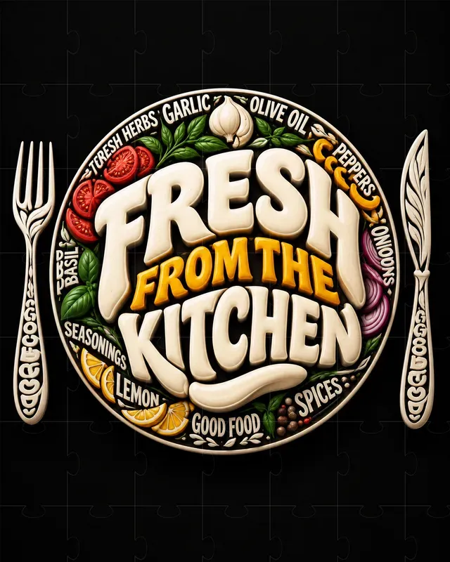 Food Typography Art