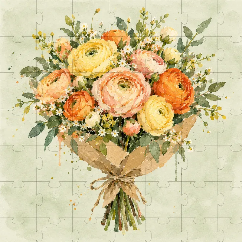 Flower Market Bouquet Art Generator