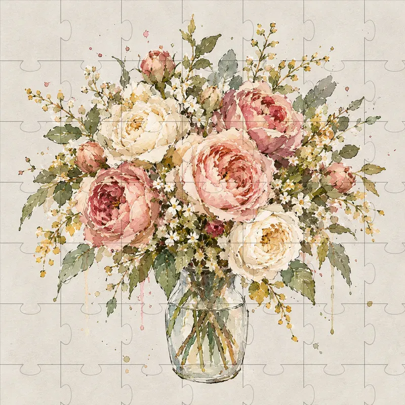 Flower Market Bouquet Art Generator