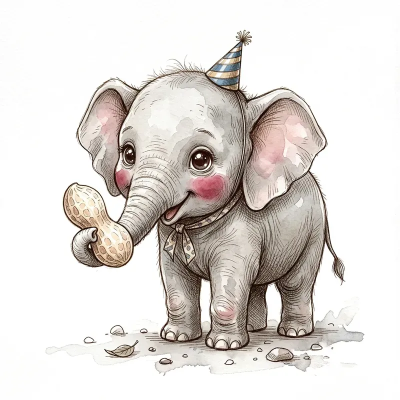 Watercolor Baby Animal Sticker Pod Art