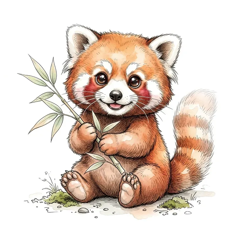 Watercolor Baby Animal Sticker Pod Art