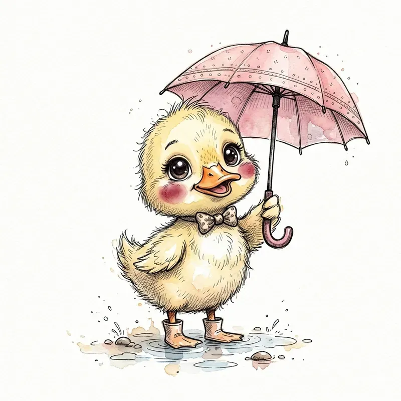 Watercolor Baby Animal Sticker Pod Art