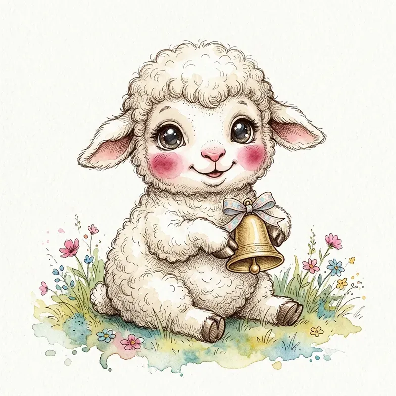 Watercolor Baby Animal Sticker Pod Art