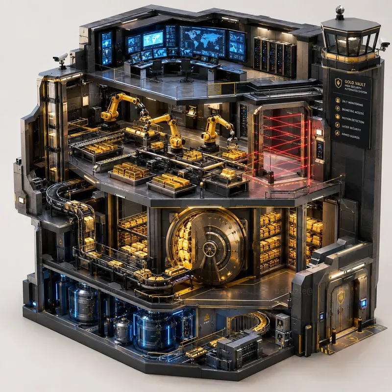 Bank Vault 3D Isometric Assets