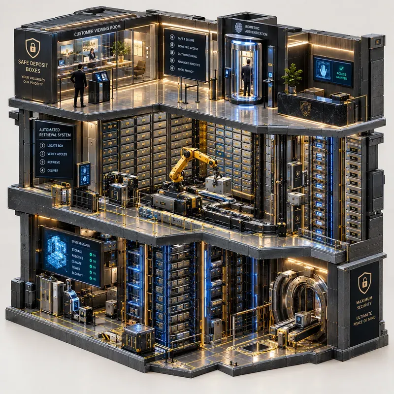 Bank Vault 3D Isometric Assets