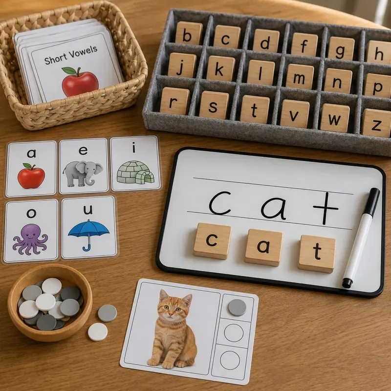 Phonics Wordbuilding Tray Photo Builders