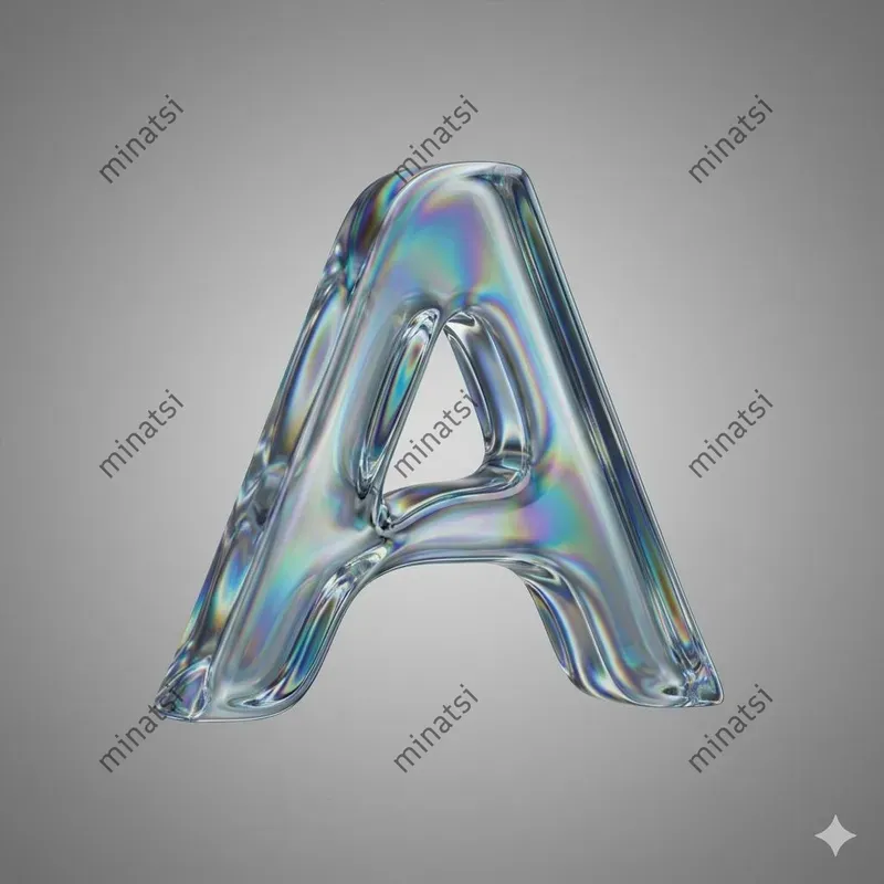 Hyperrealistic 3D Material Alphabets