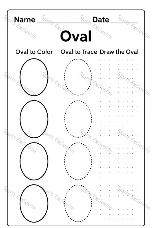 Color Trace Draw Shapes Worksheets