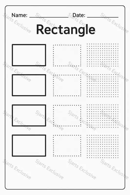 Color Trace Draw Shapes Worksheets