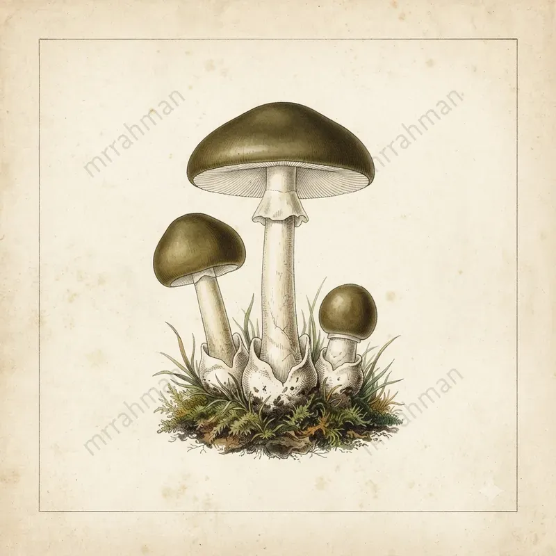 Vintage Botanical Mushroom Illustrators
