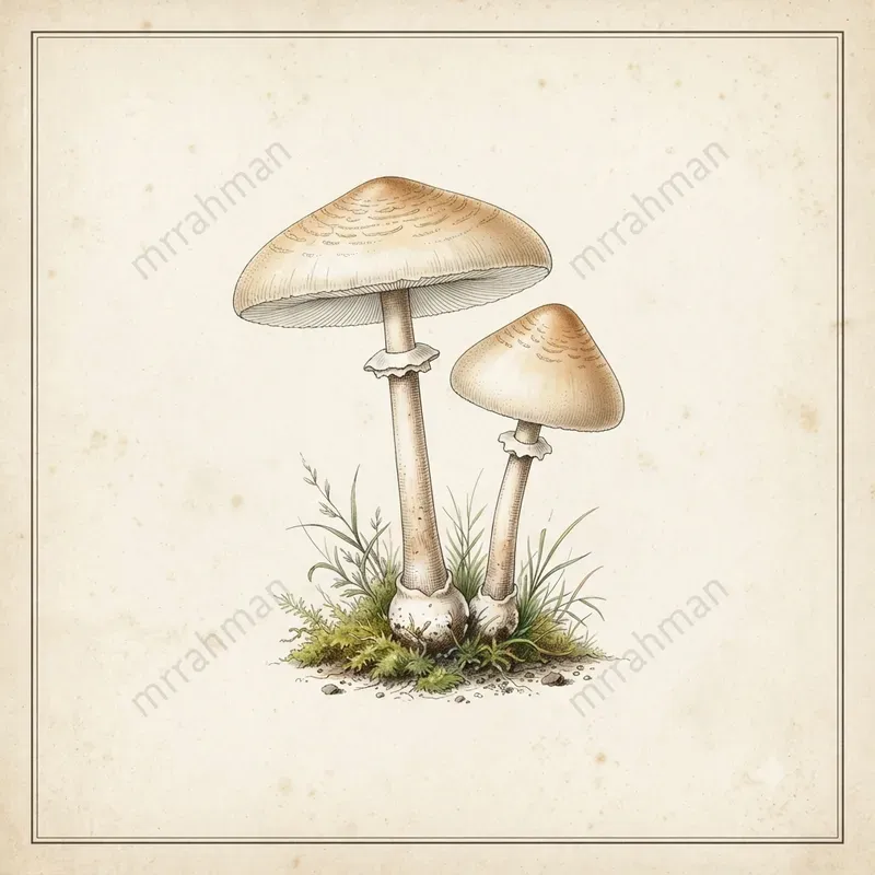 Vintage Botanical Mushroom Illustrators
