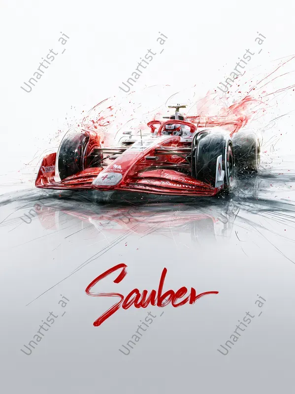 F1 2026 Team Watercolor Illustrations