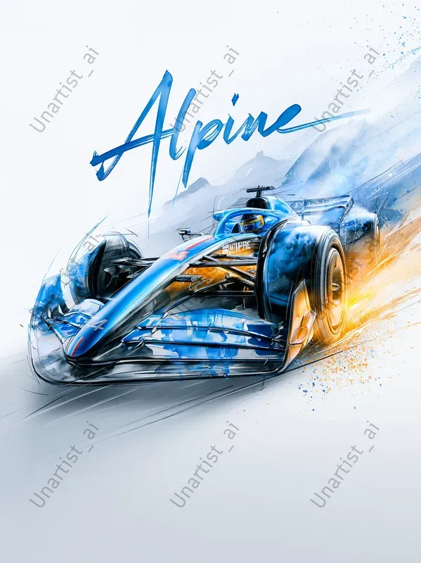 F1 2026 Team Watercolor Illustrations