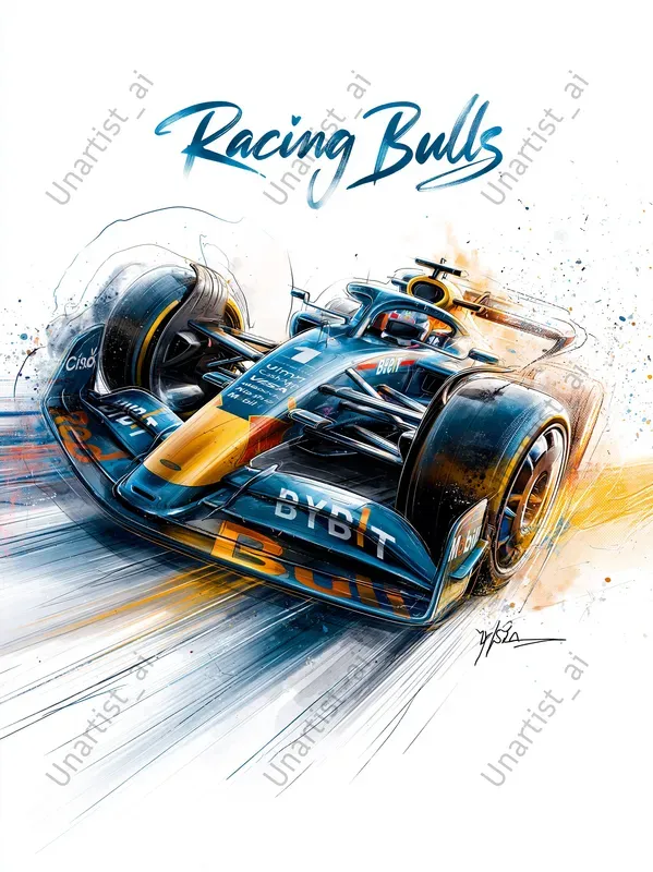 F1 2026 Team Watercolor Illustrations