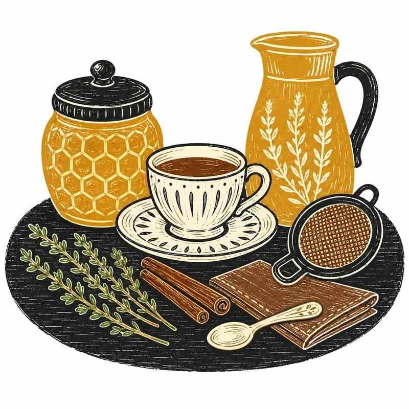 Retro Folk Botanical Apothecary Linocuts