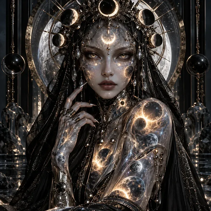 Surreal Luxury Eye Goddesses Dark