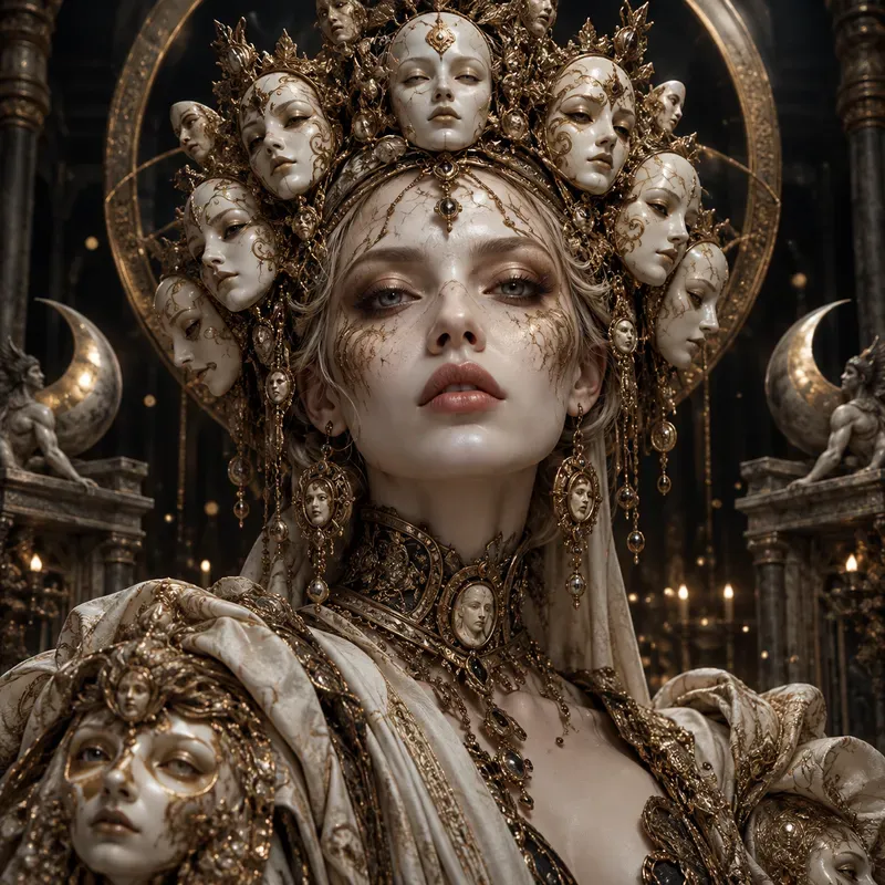 Surreal Luxury Eye Goddesses Dark