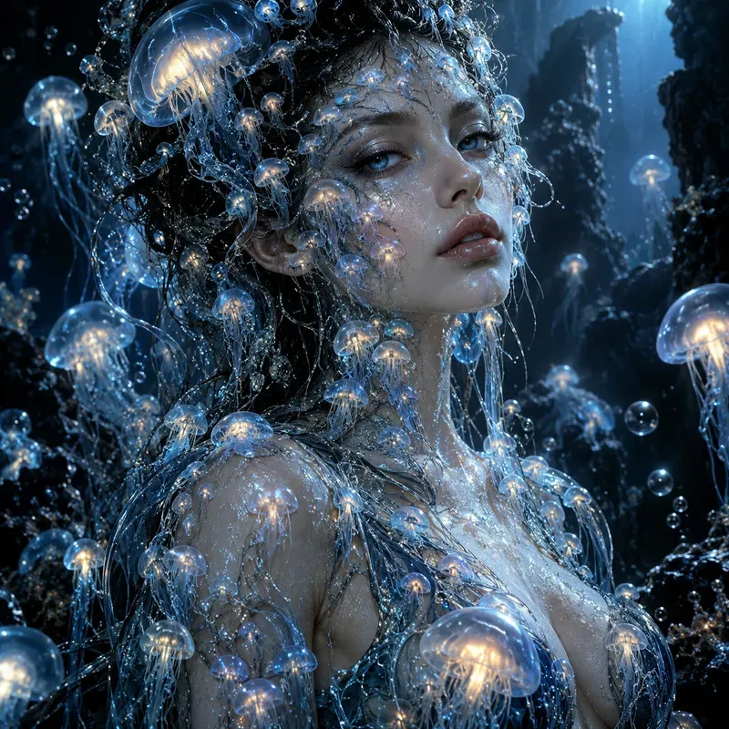 Surreal Luxury Eye Goddesses Dark
