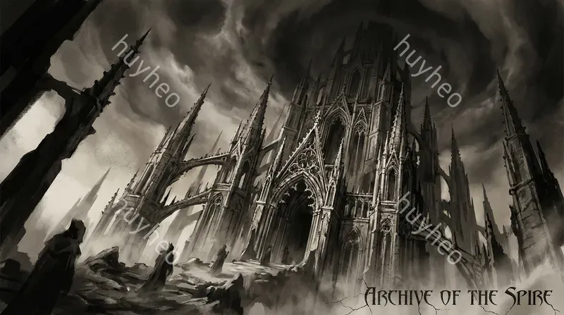 Gothic Obsidian Ink Illustrations