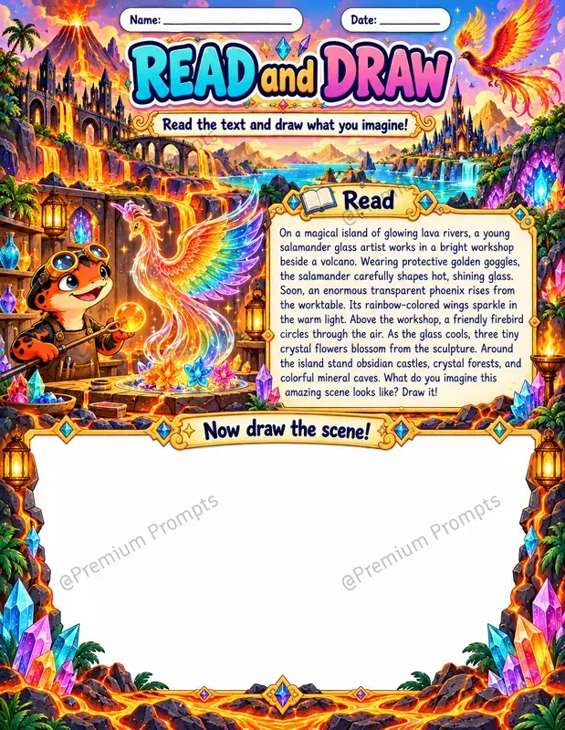 Read And Draw Worksheets For Kids