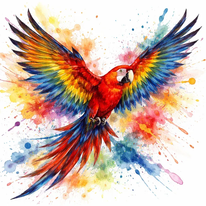 Dynamic Watercolor Animal Splashes