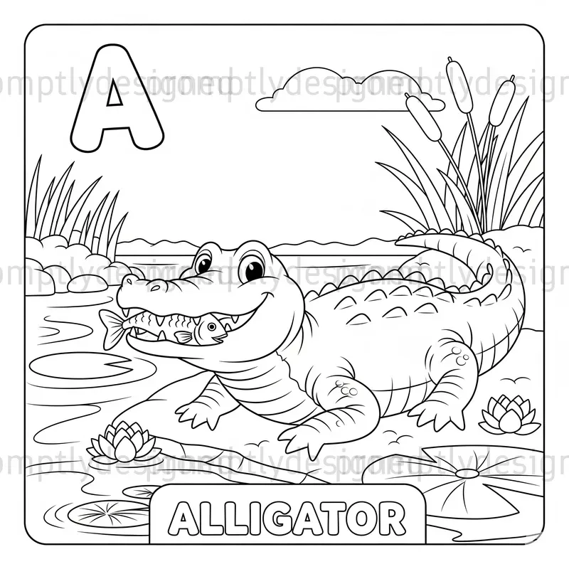 Abc Animals Coloring Pages