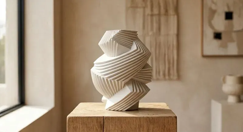 Modern Organic 3D Ceramic Art Vases