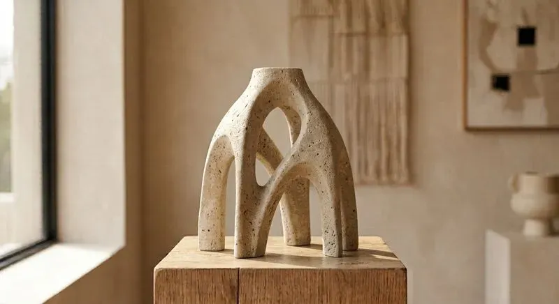Modern Organic 3D Ceramic Art Vases