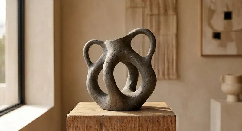 Modern Organic 3D Ceramic Art Vases