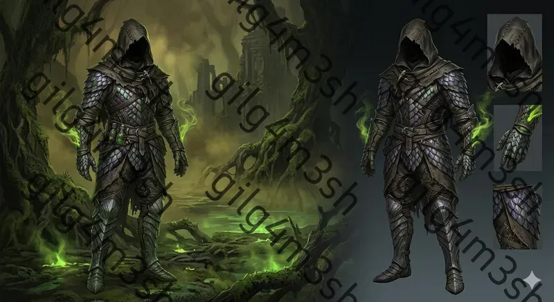 Dark Fantasy Cursed Armor Concept Art