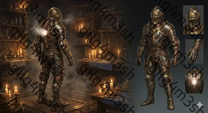 Dark Fantasy Cursed Armor Concept Art