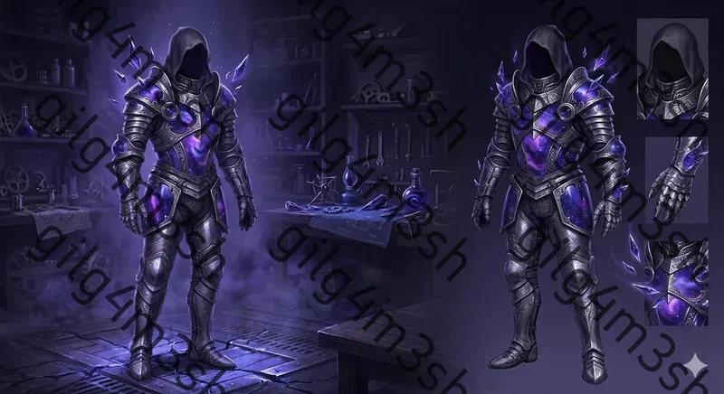 Dark Fantasy Cursed Armor Concept Art