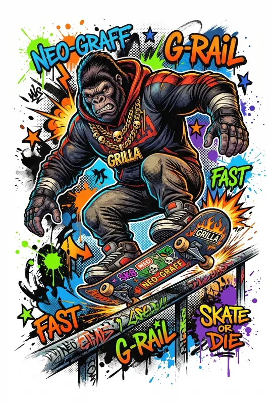 Streetwear Cartoon Tshirt Design Art