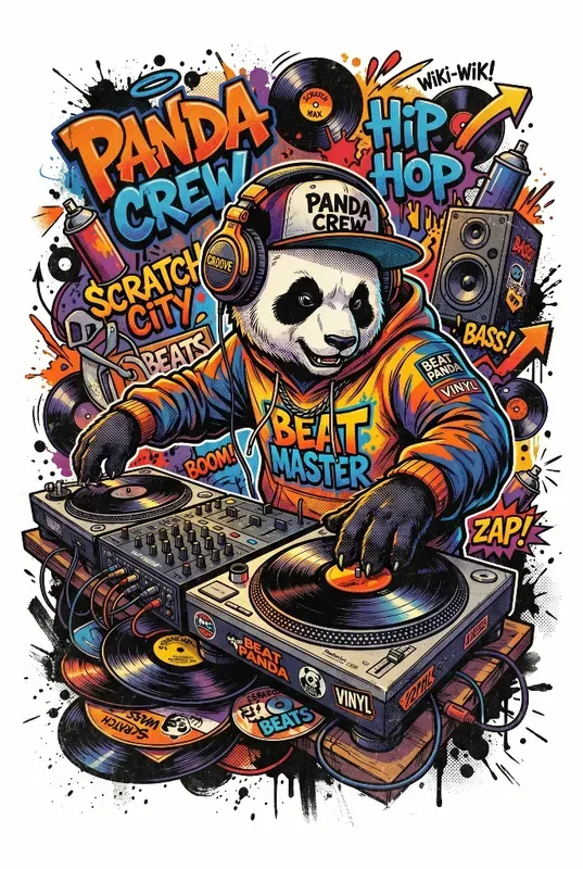 Streetwear Cartoon Tshirt Design Art