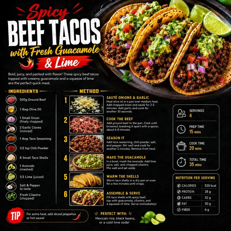 Dark Recipe Infographics Makers