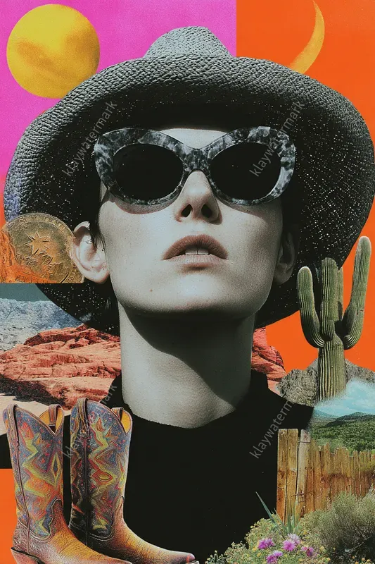 Retro Aesthetic Y2k Art Collage