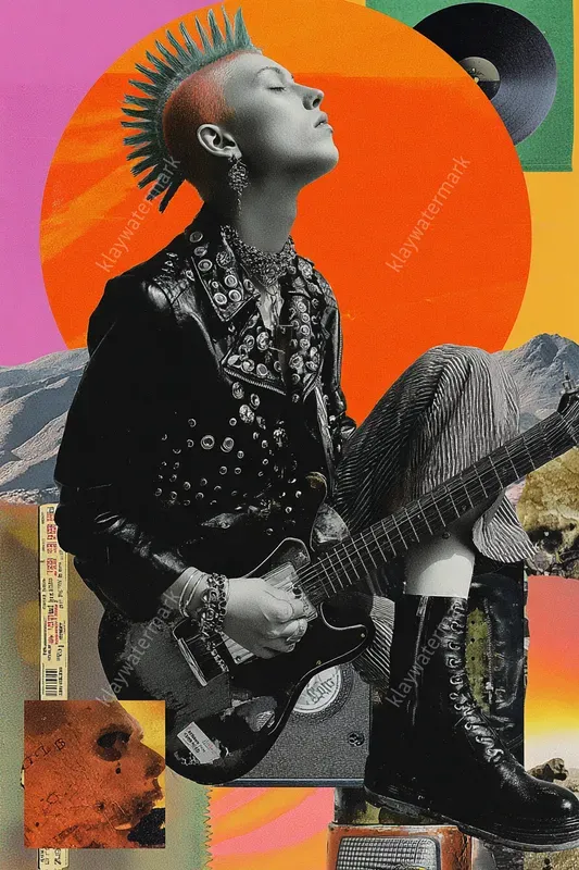 Retro Aesthetic Y2k Art Collage