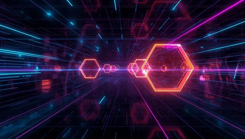 Futuristic Cyber Geometric Web Banners