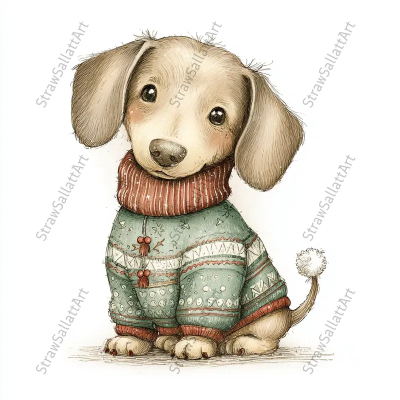 Cute Winter Character Tshirt Cliparts