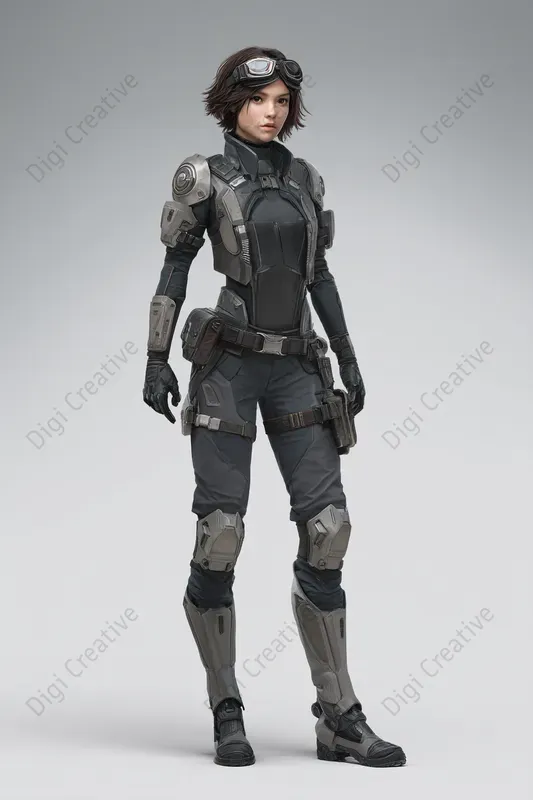 Scifi Character Digital Art For Gaming