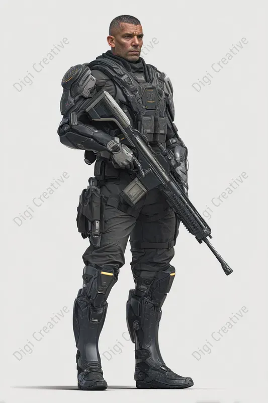 Scifi Character Digital Art For Gaming