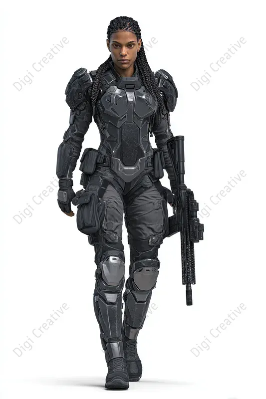 Scifi Character Digital Art For Gaming