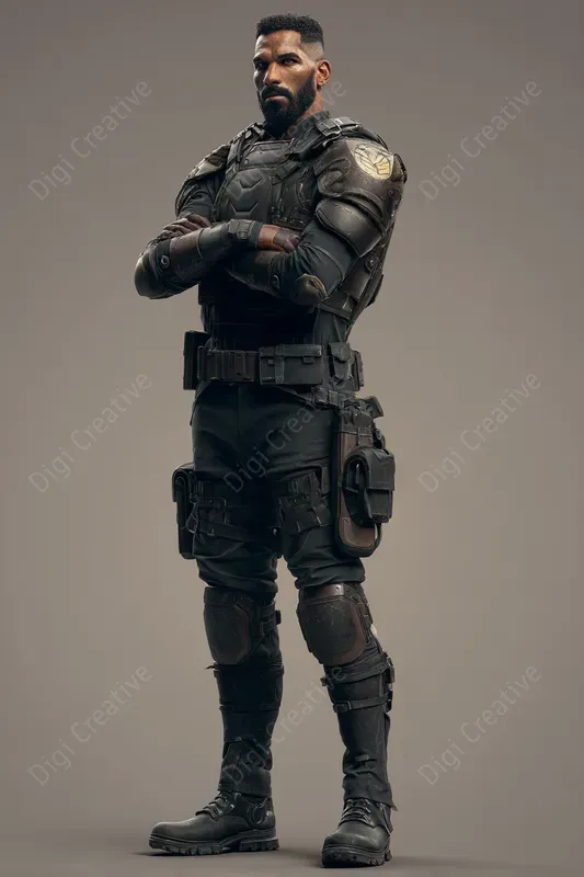 Scifi Character Digital Art For Gaming