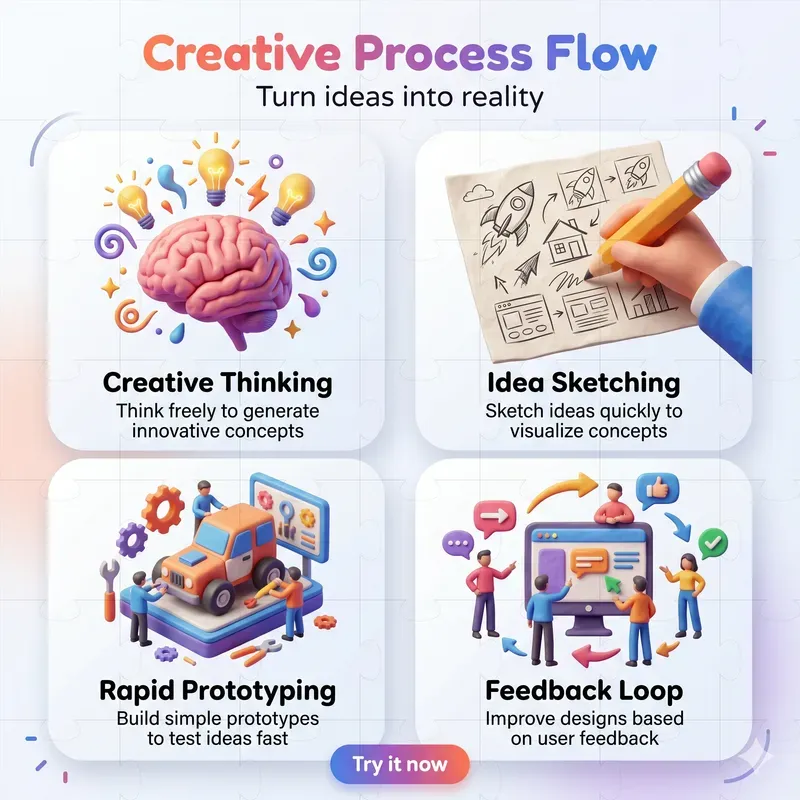 Modern 4 Step Infographics
