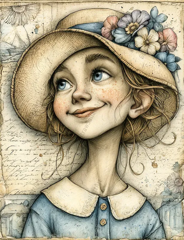 Vintage Coastal Junk Journal Art Pages