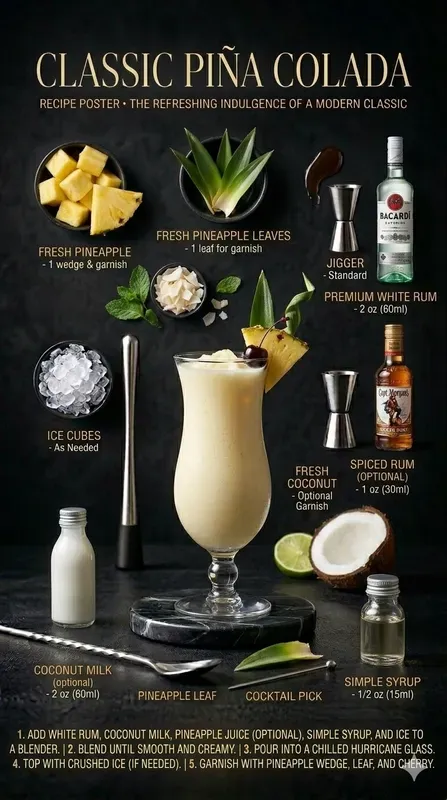 Elegant Cocktail Recipe Posters