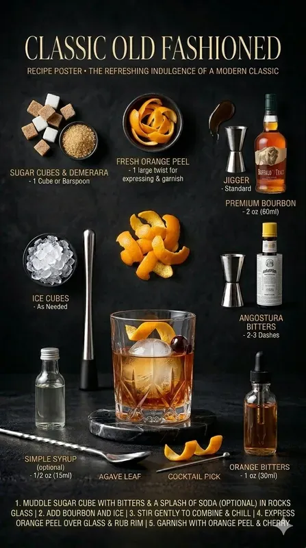 Elegant Cocktail Recipe Posters