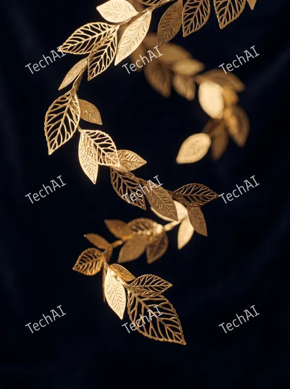 Luxurious Gold Foil Abstract Style