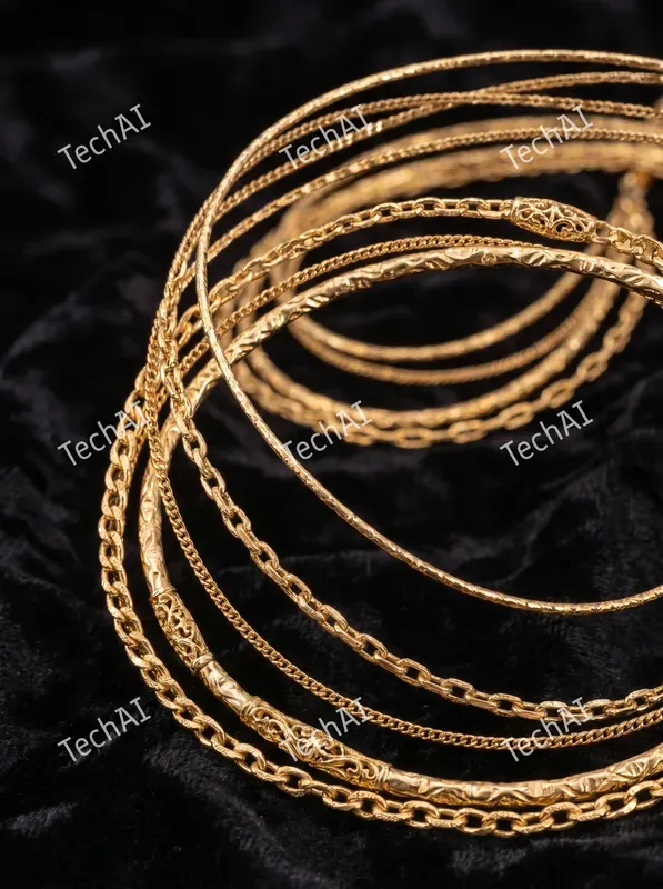 Luxurious Gold Foil Abstract Style