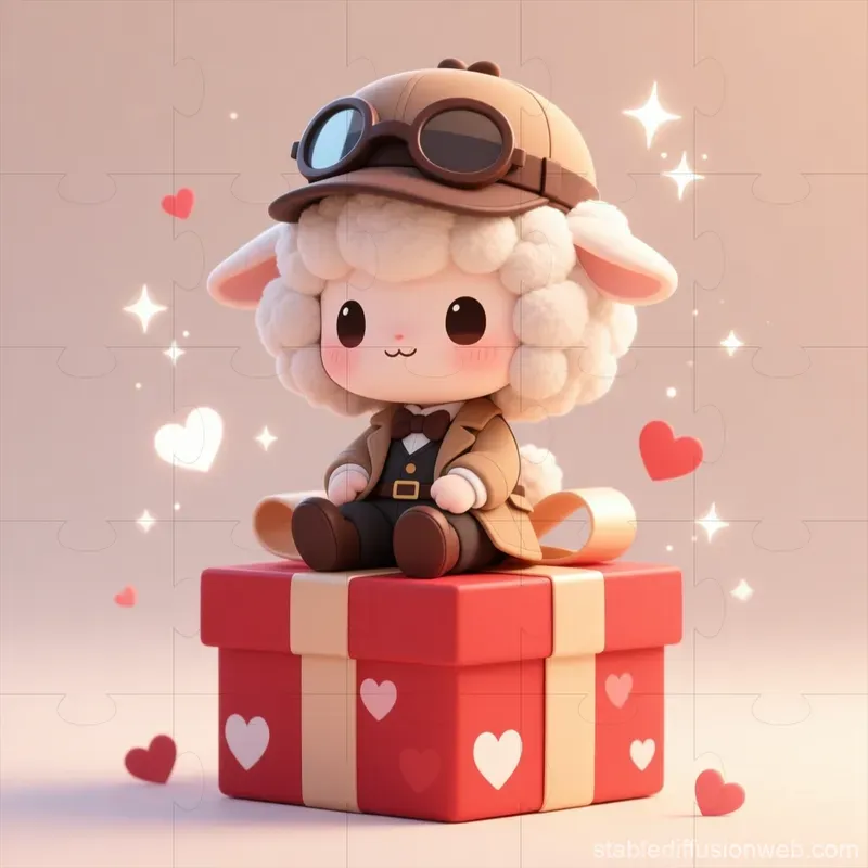 Cute Detectives On Valentine Gift Boxes